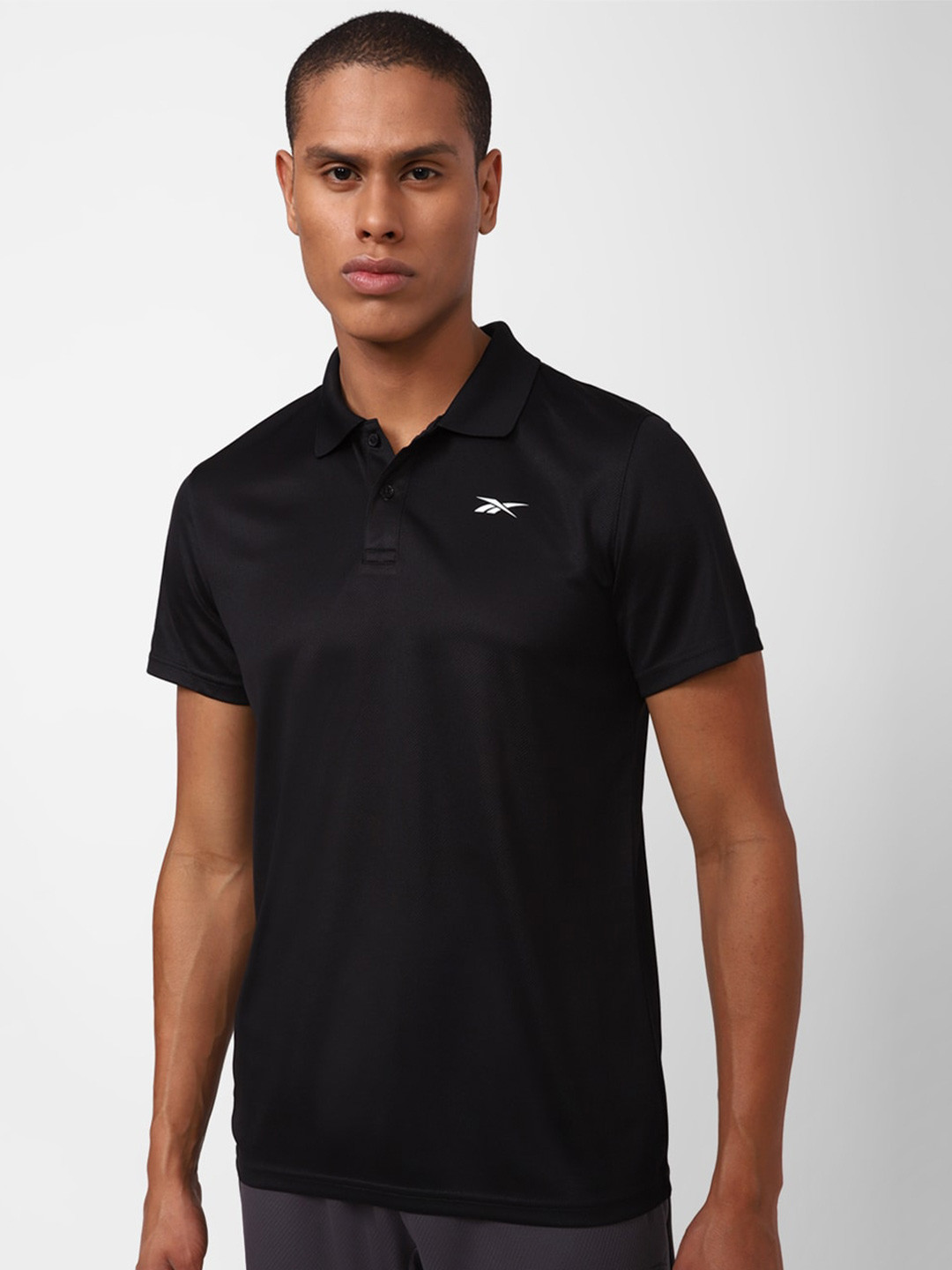 Buy Reebok Men Rbk Fitness Reebok Power Mesh Polo Collar Slim Fit T