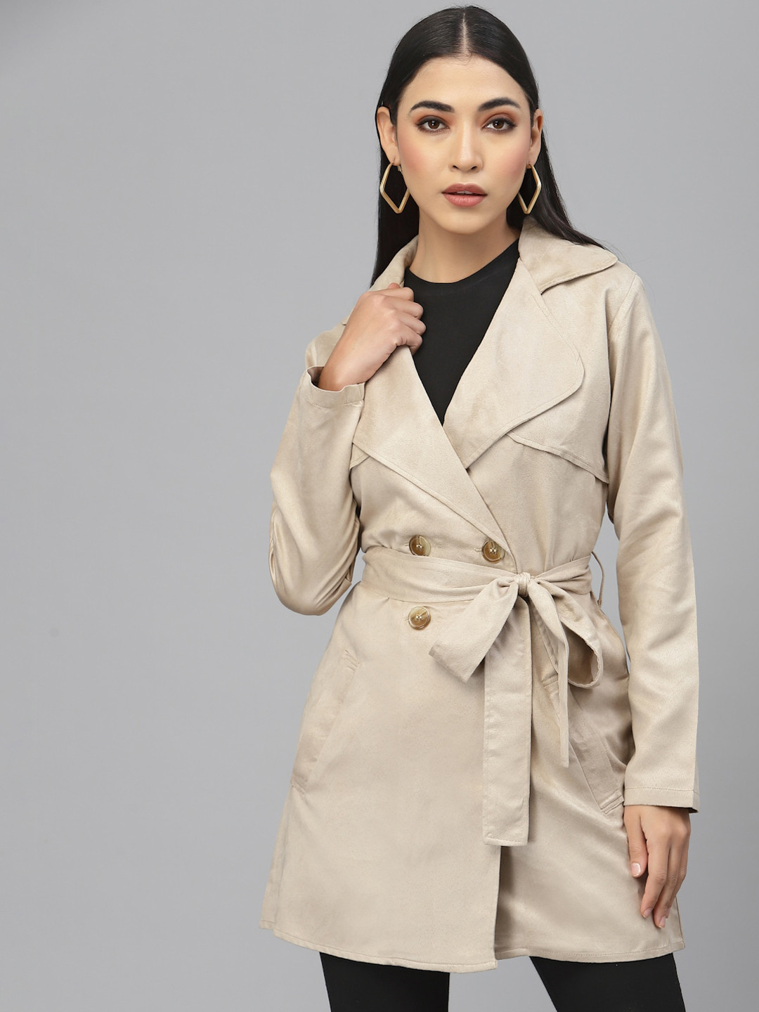 Buy Style Quotient Women Solid Trench Coat Coats for Women 21120520