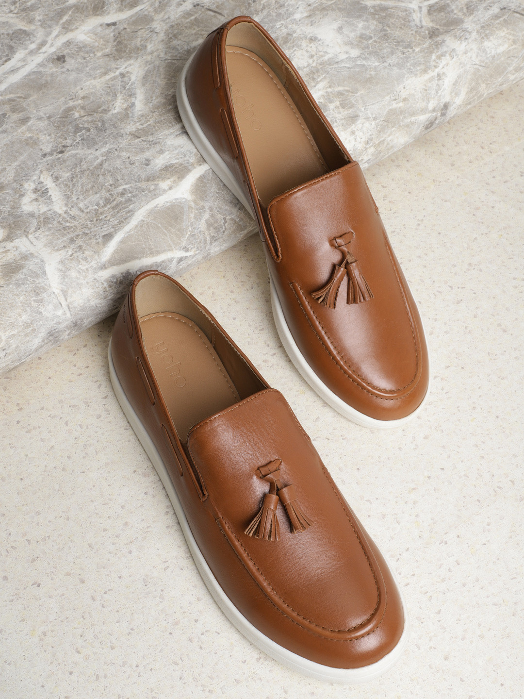 Buy Yoho Men Leather Loafers Casual Shoes for Men 21121372 Myntra