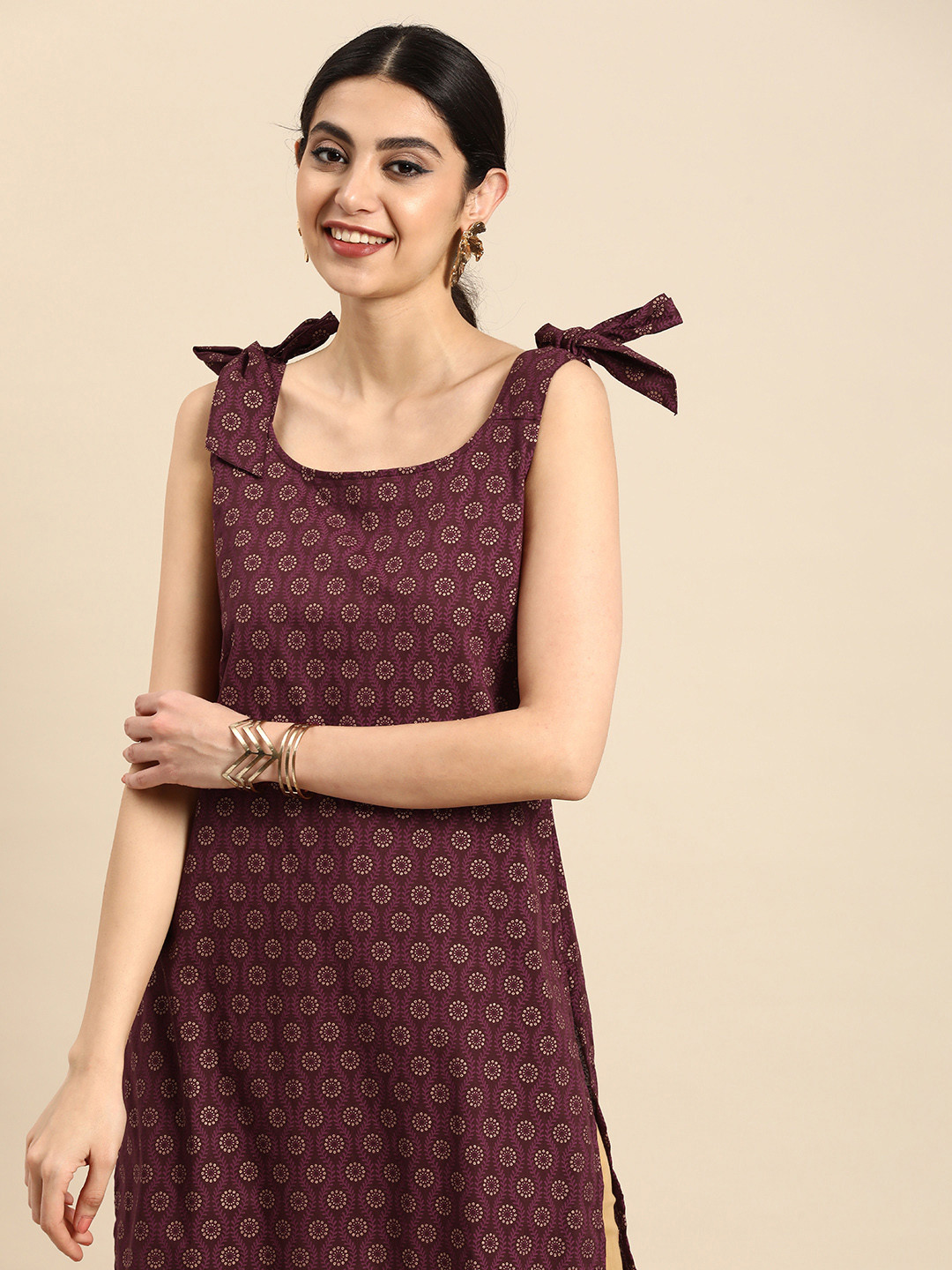 Anouk Ethnic Motifs Ikat Dyed Pure Cotton Kurta main image 1