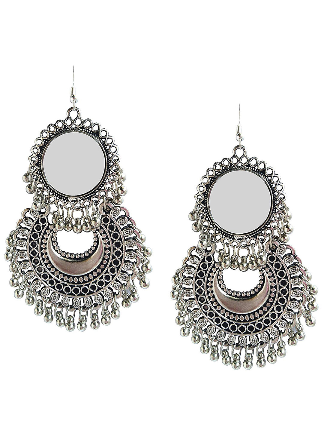 Buy The Pari Silver Plated Contemporary Drop Earrings Earrings for