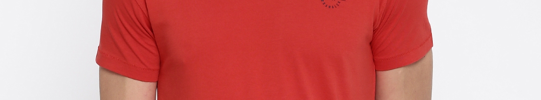 Buy Wrangler Men Red Solid V Neck T Shirt - Tshirts for Men 2113166 ...