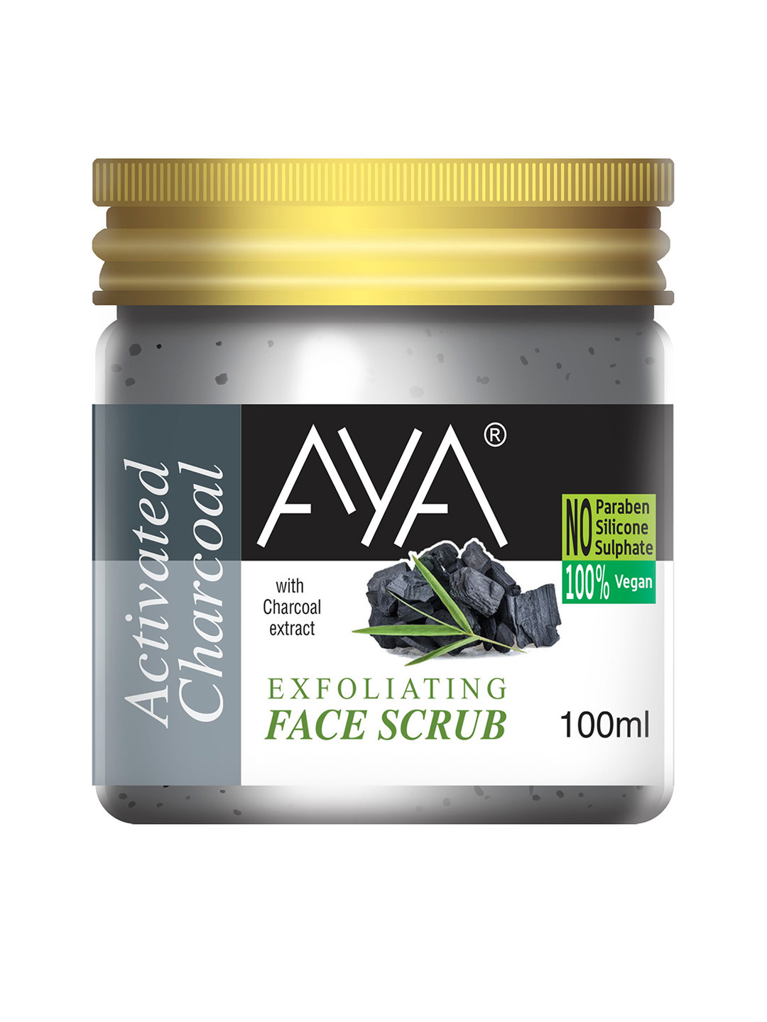 Buy AYA Activated Charcoal Exfoliating Face Scrub 100 Ml Face Scrub