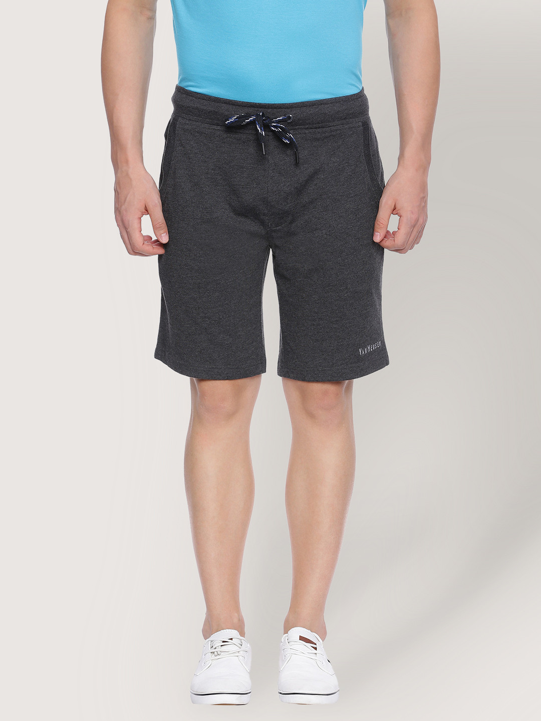 Buy Van Heusen Charcoal Grey Lounge Shorts Lounge Shorts for Men