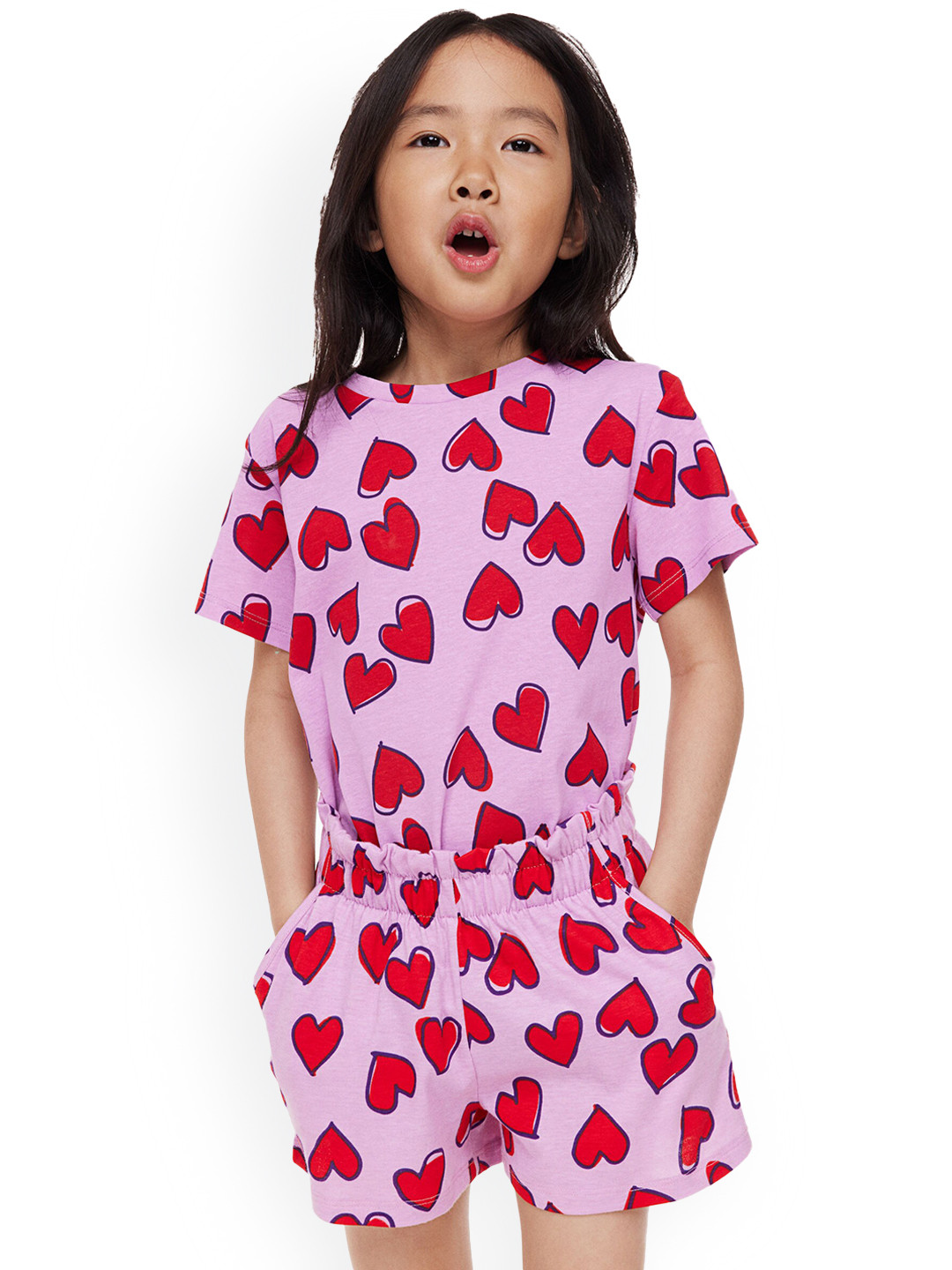 Buy H&M Girls Printed Jersey Shorts Shorts for Girls 21140672 Myntra