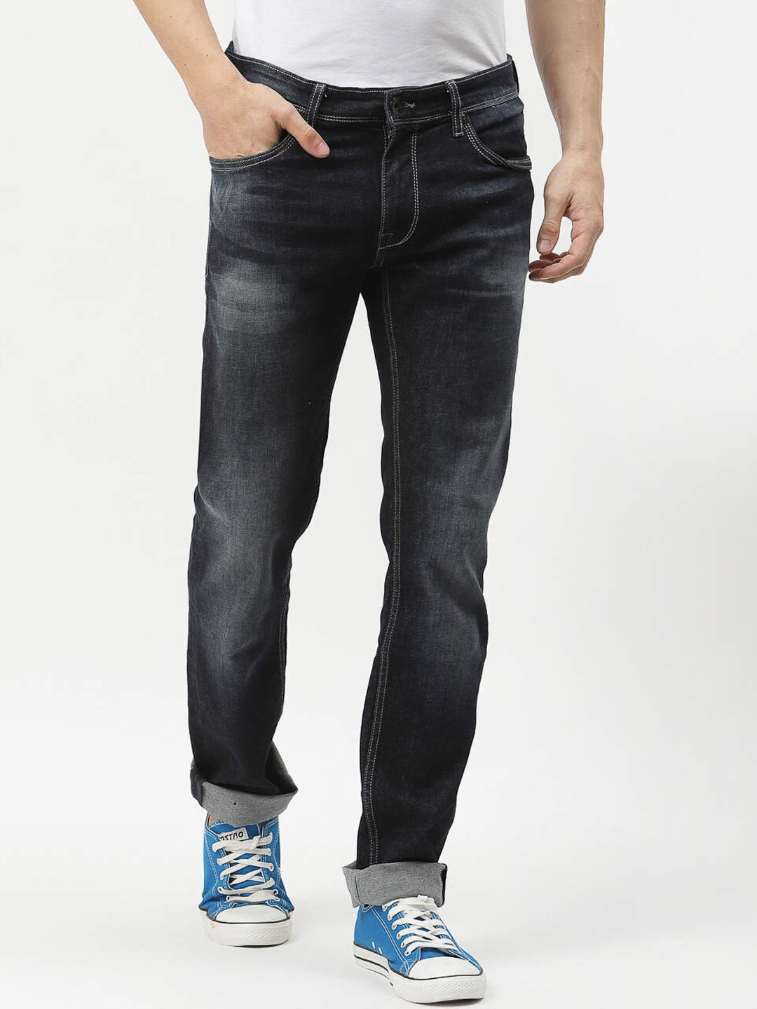 Buy Pepe Jeans Men Vapour Slim Fit Low Distress Light Fade Stretchable