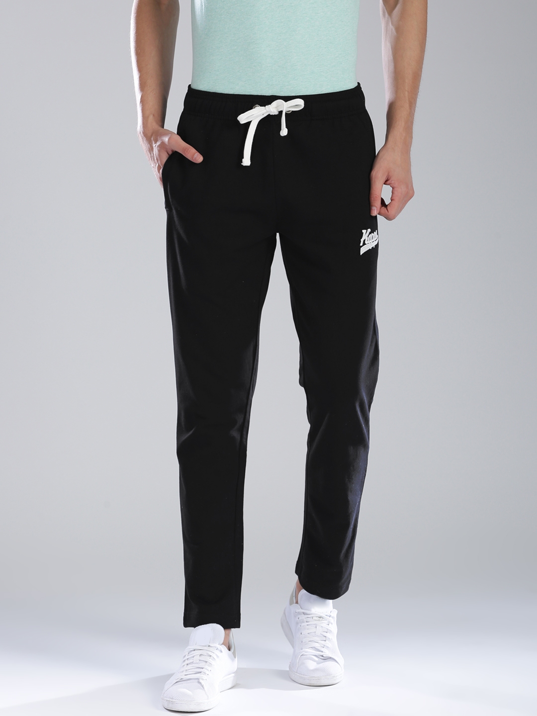 black tracky bottoms