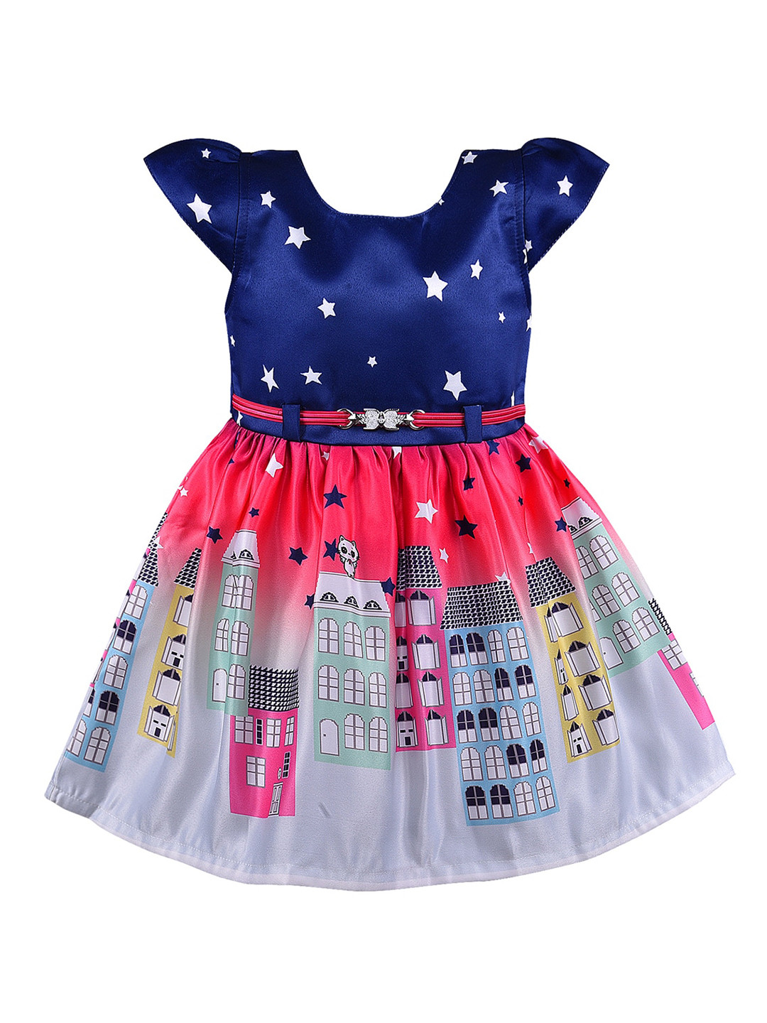 Wish Karo Girls Long Gown Dress with Jacket-(LF216pnk)
