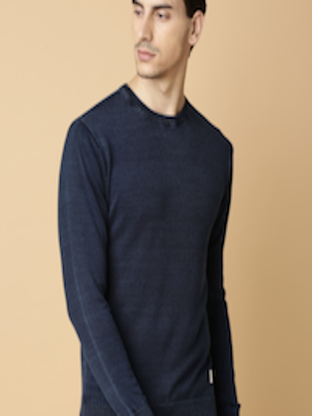 Buy Mr Bowerbird Men Navy Blue Solid Pullover - Sweaters for Men ...