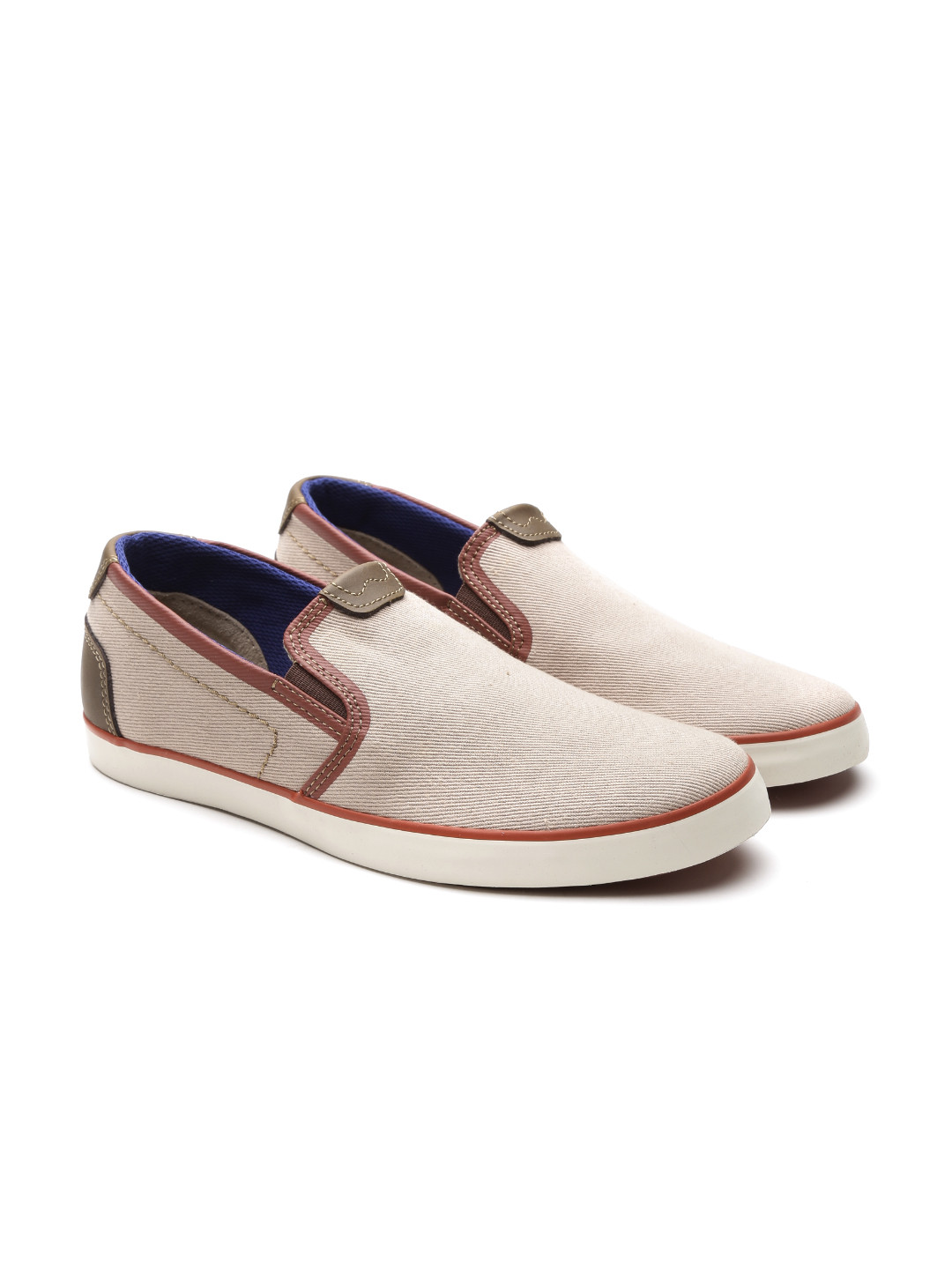 Buy Clarks Men Beige Slip On Sneakers Casual Shoes for Men 2115966