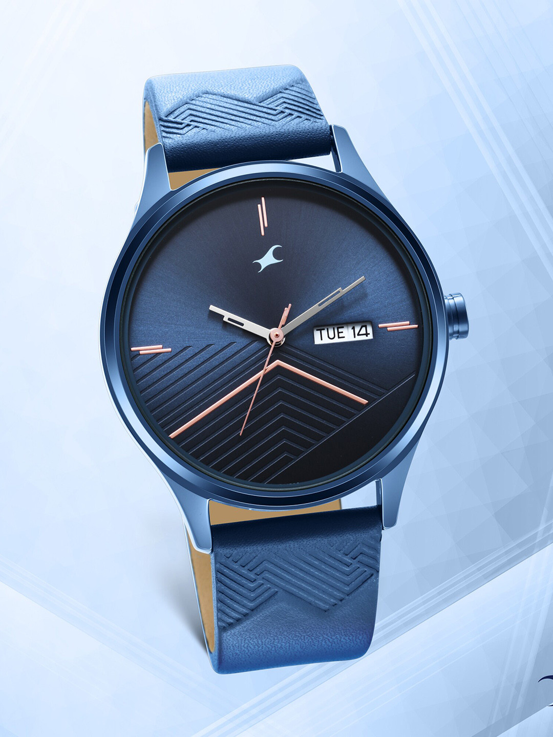 Buy Fastrack Men Brass Dial & Leather Straps Analogue Watch 3247QL01