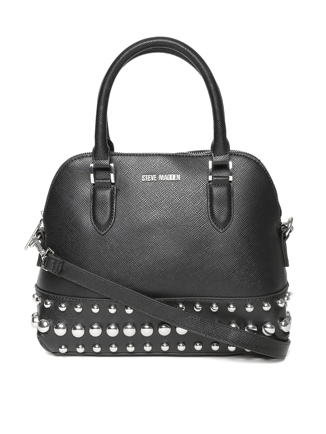 Buy Steve Madden Black Embellished Handheld Bag With Sling Strap