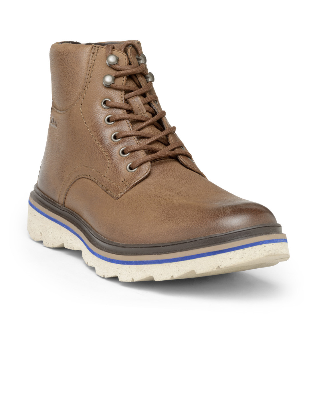 Buy Clarks Men Brown Solid High Top Leather Boots Boots for Men