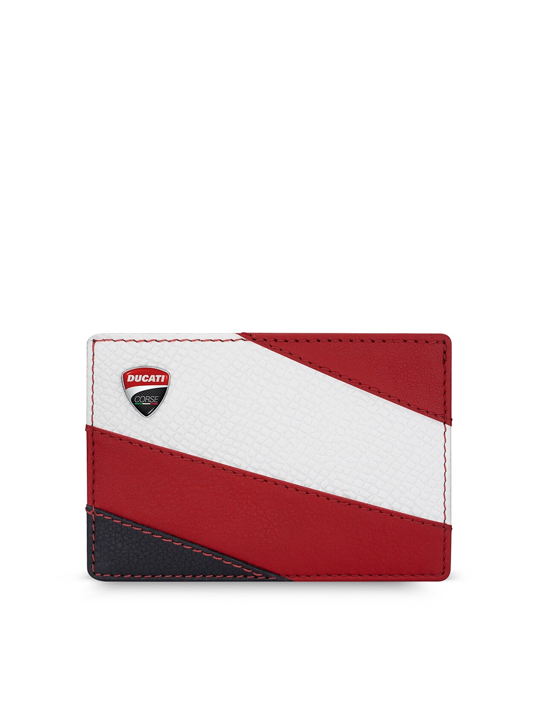 Buy DUCATI CORSE Men Colourblocked Leather Card Holder - Wallets for ...