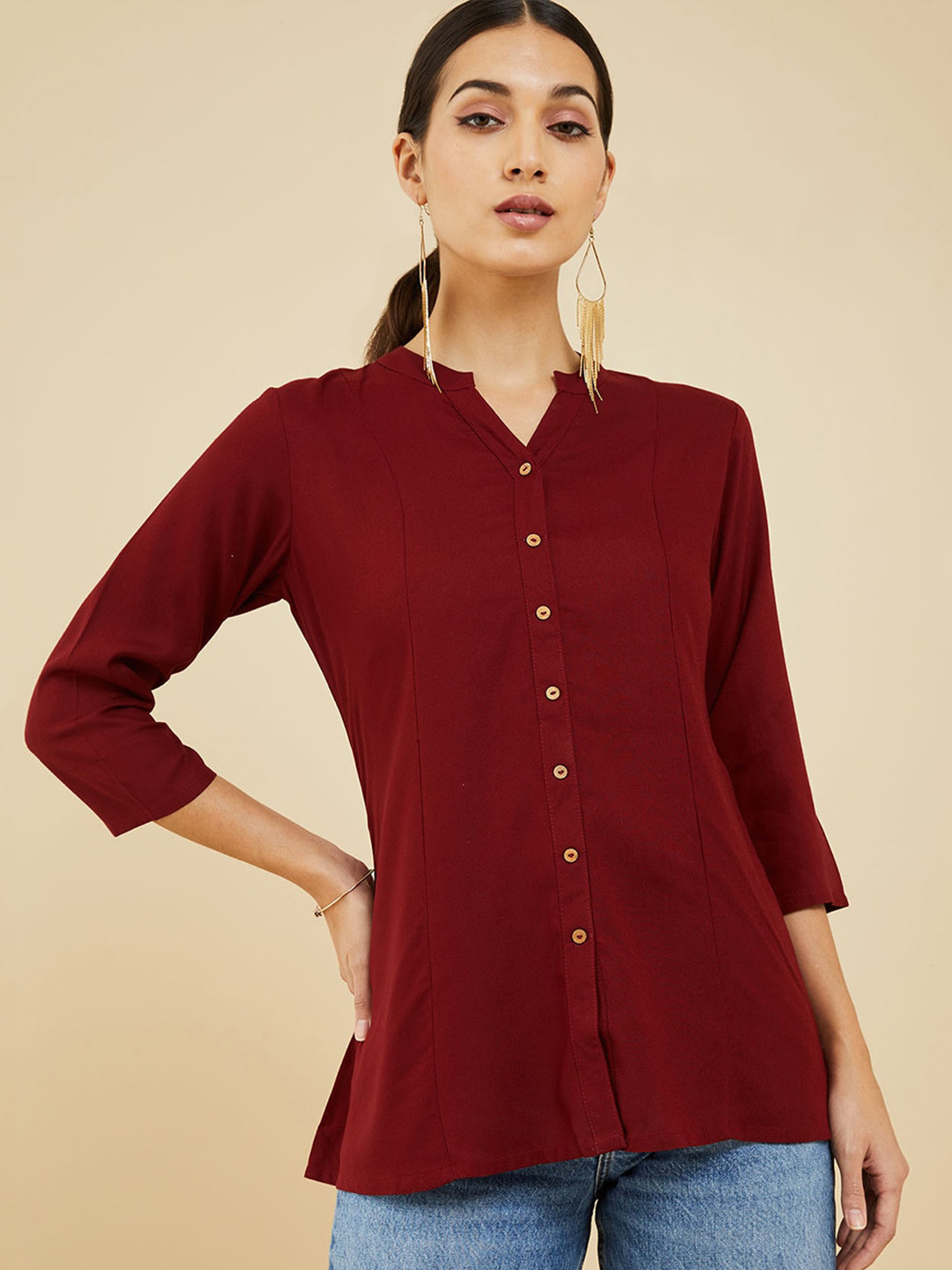 Buy Soch Mandarin Collar Tunic Tunics for Women 21171048 Myntra