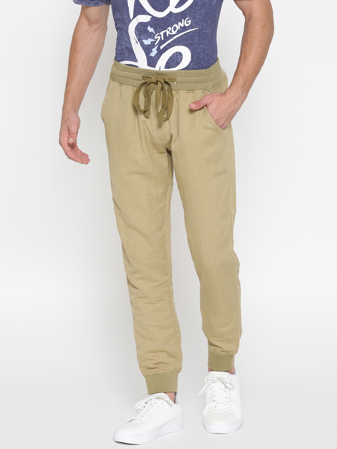 ivoc olive solid joggers