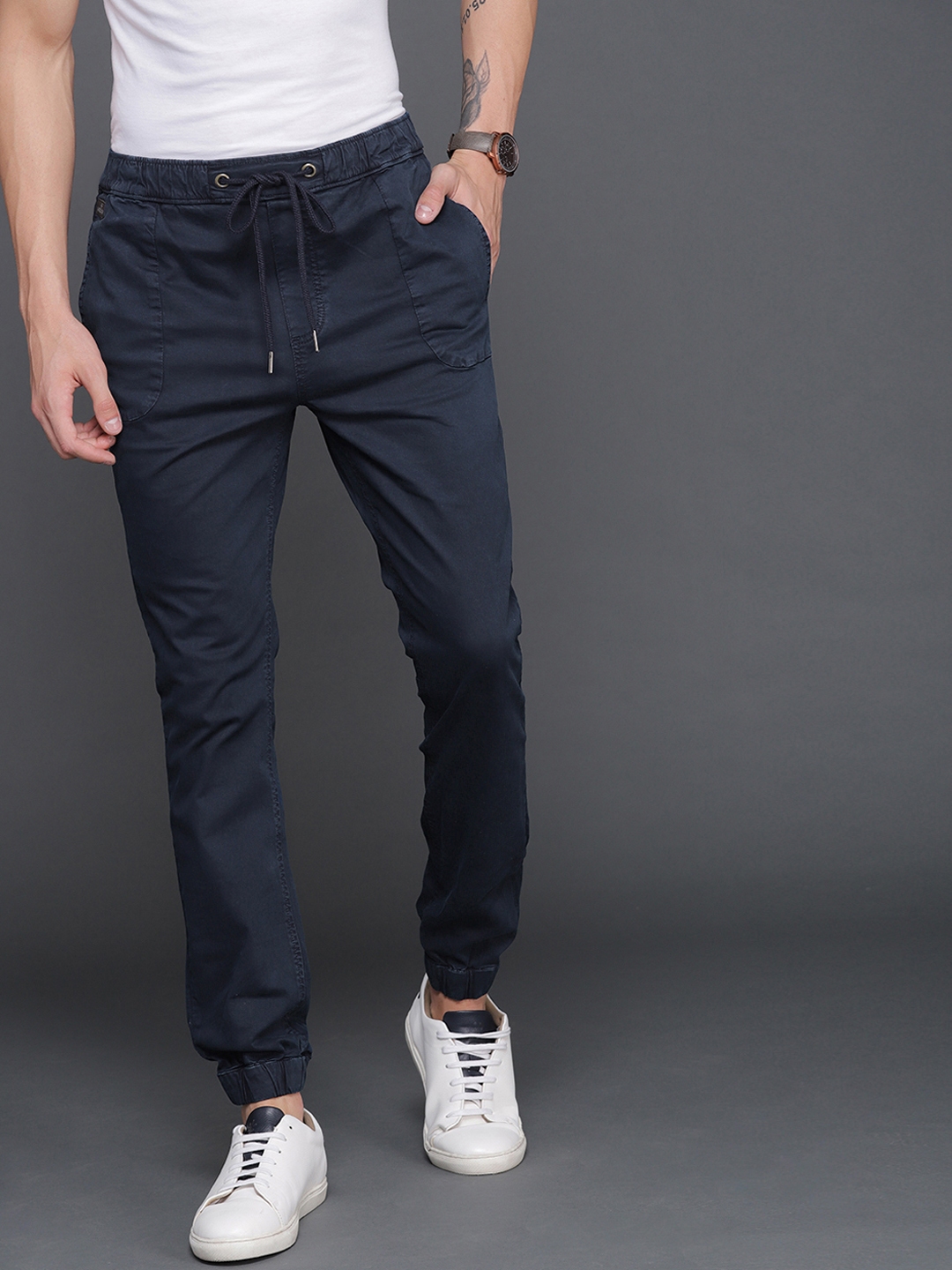 navy blue joggers mens