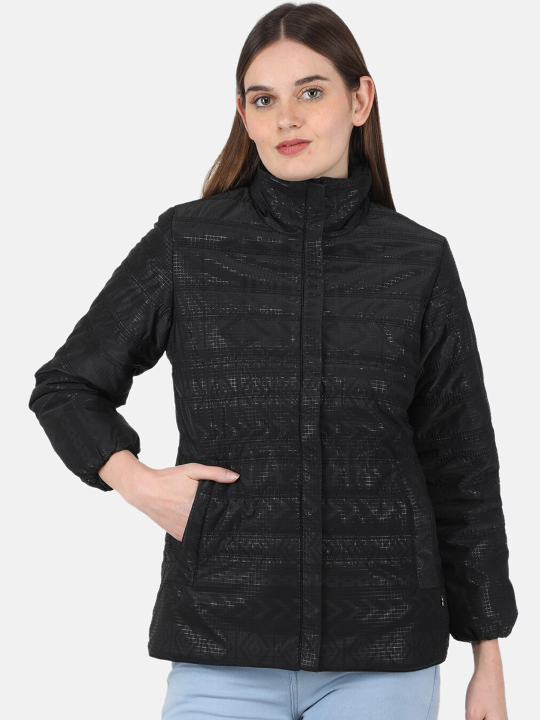 Monte Carlo Fur Detail Stand Collar Padded Jacket main image 1