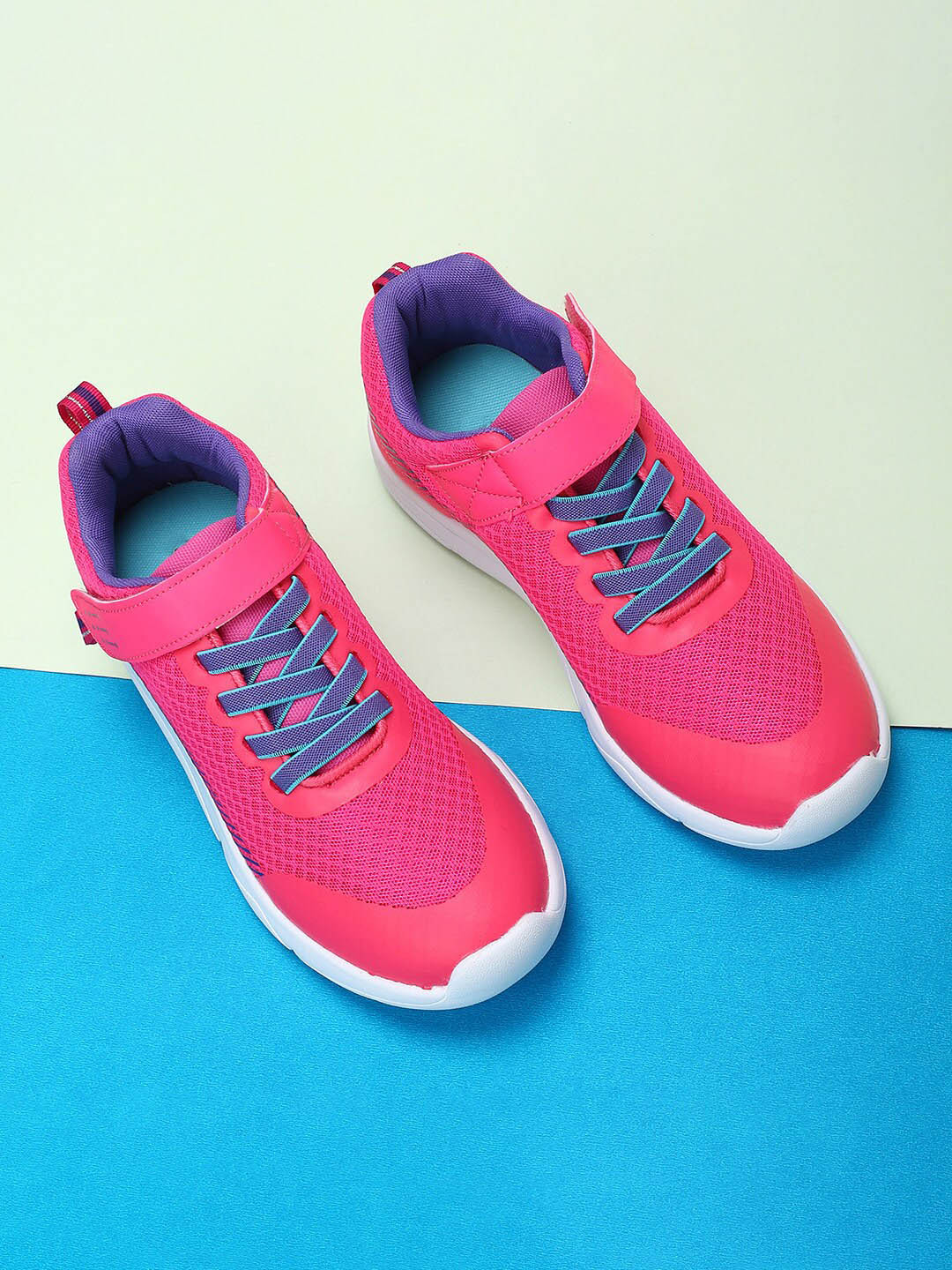 Buy Max Girls Pink Woven Design PU Sneakers Casual Shoes for Girls