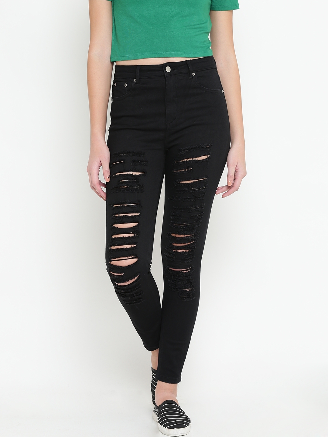 highly distressed jeans womens