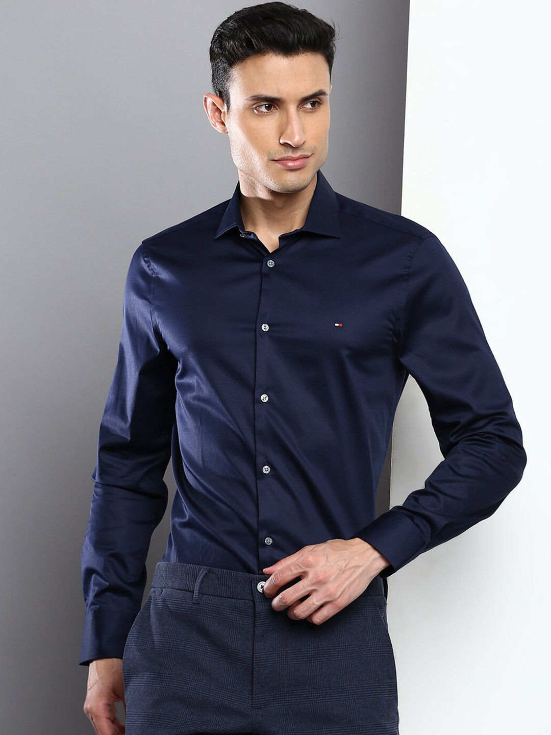 Buy Tommy Hilfiger Men Slim Fit Cotton Formal Shirt Shirts for Men
