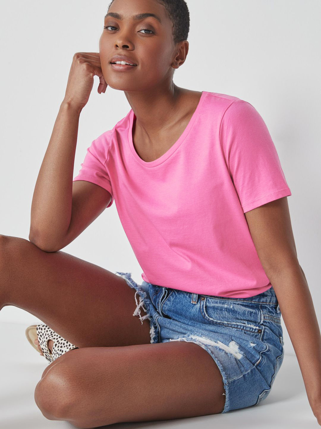 Buy NEXT Crew Neck Pure Cotton T Shirt Tshirts for Women 21197822