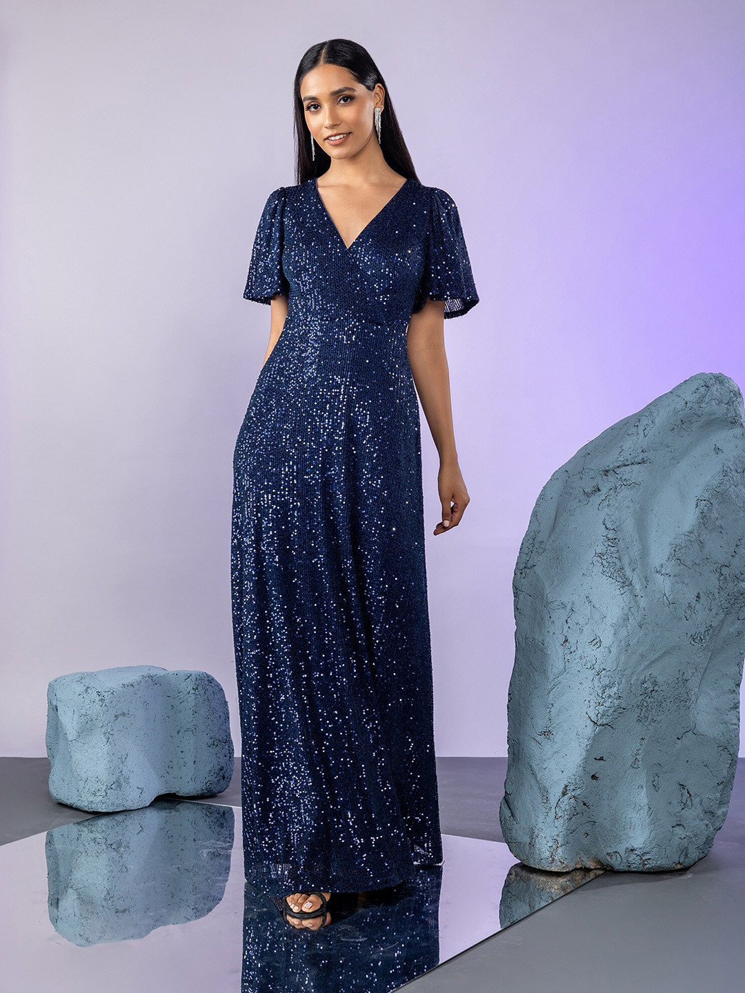 Buy 20Dresses V Neck Embellished Maxi Dress Dresses for Women