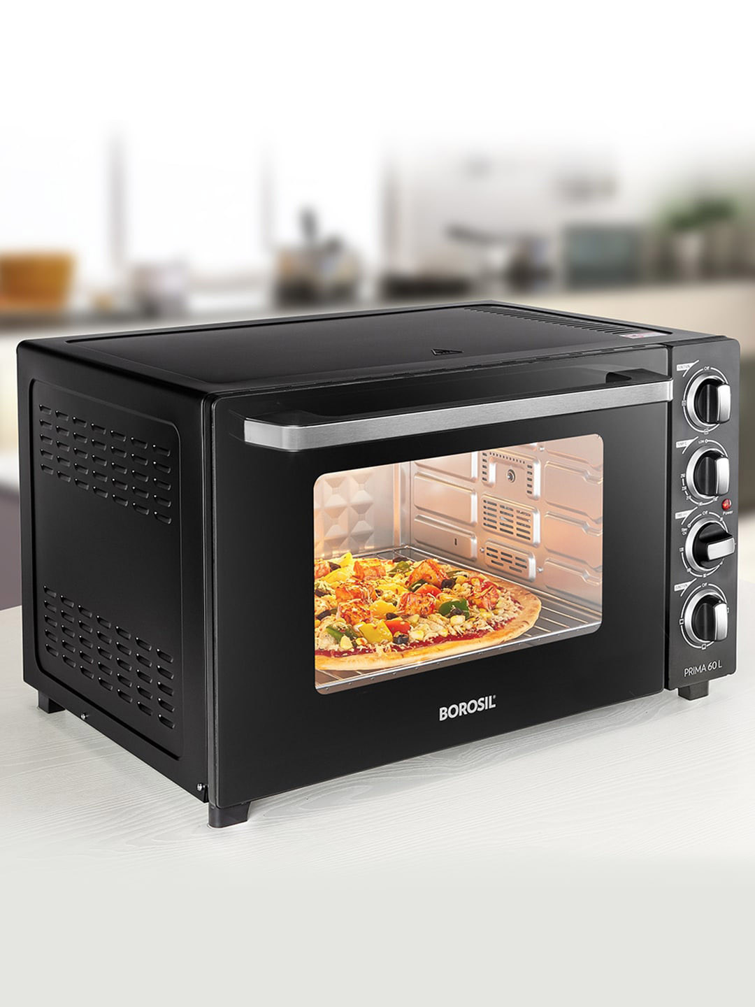 Buy BOROSIL Prima Black Oven Toaster & Grill With Motorised Rotisserie