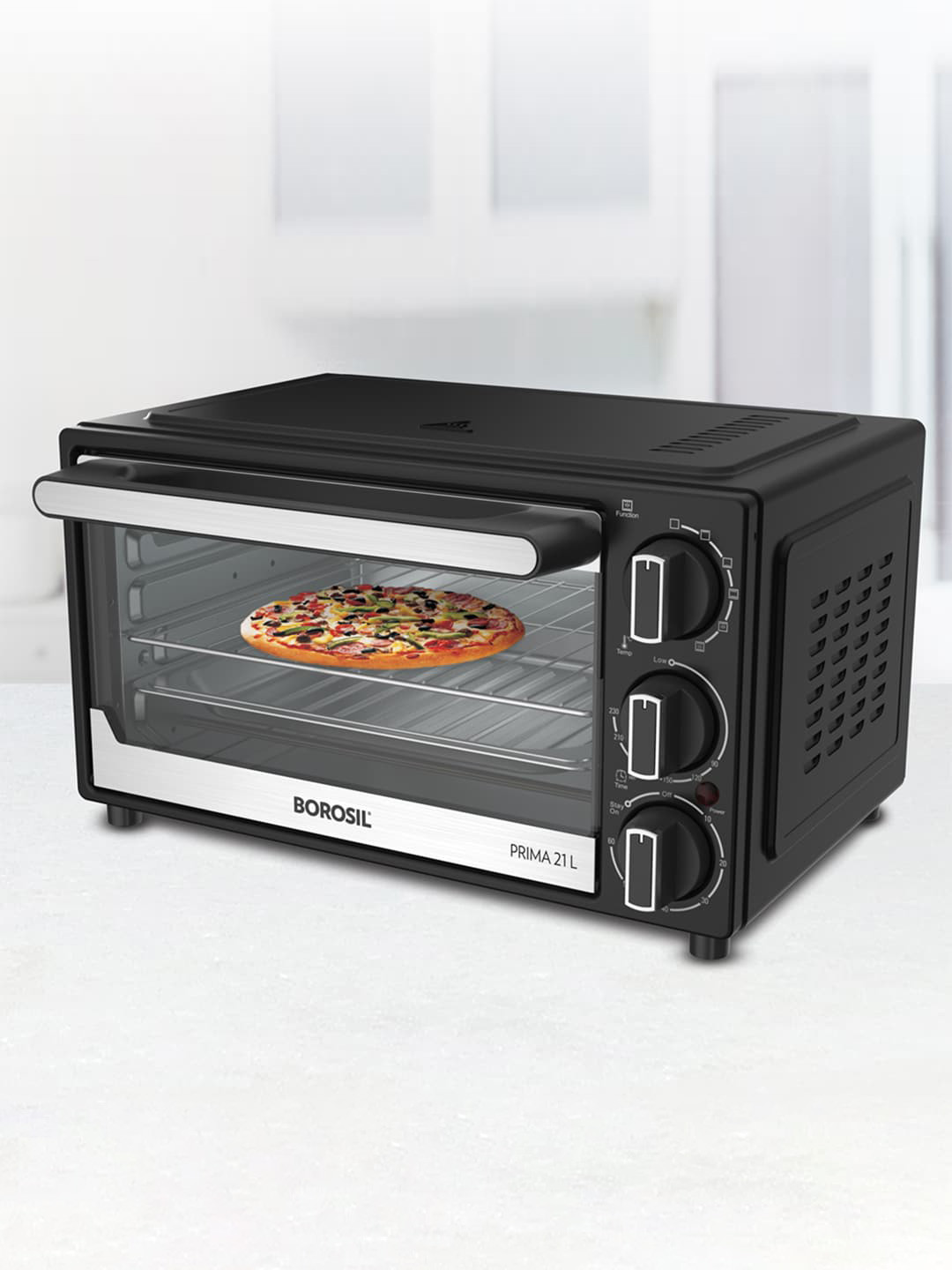 Buy BOROSIL Prima Black Oven Toaster Grill With Motorised Rotisserie 21
