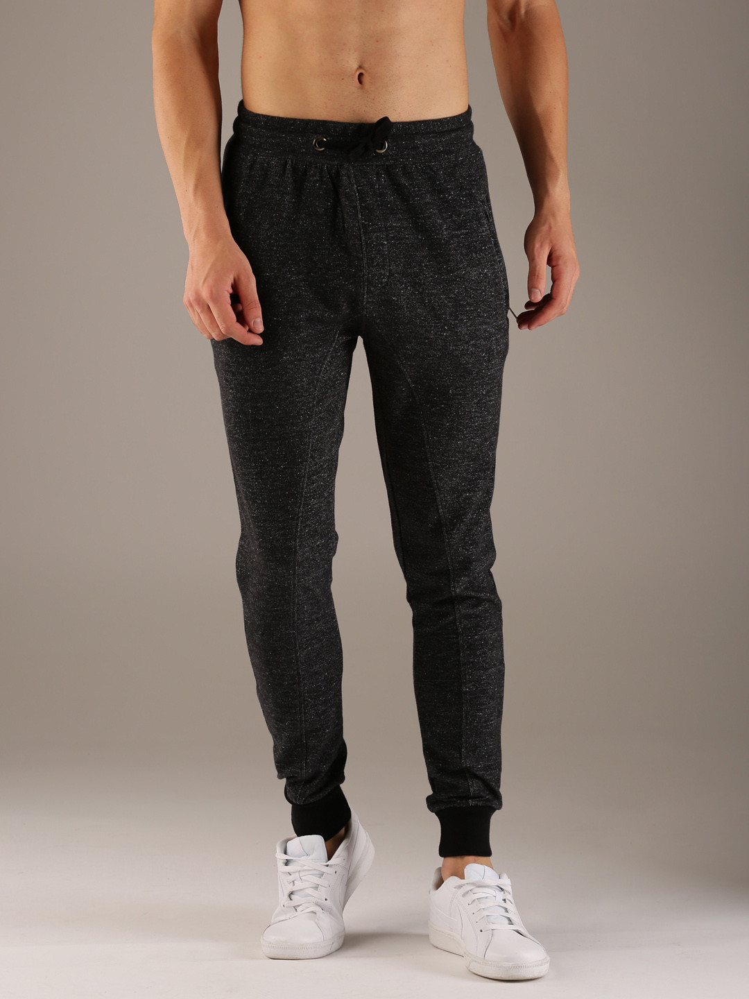 Buy Flying Machine Charcoal Grey Joggers Track Pants for Men 2121942
