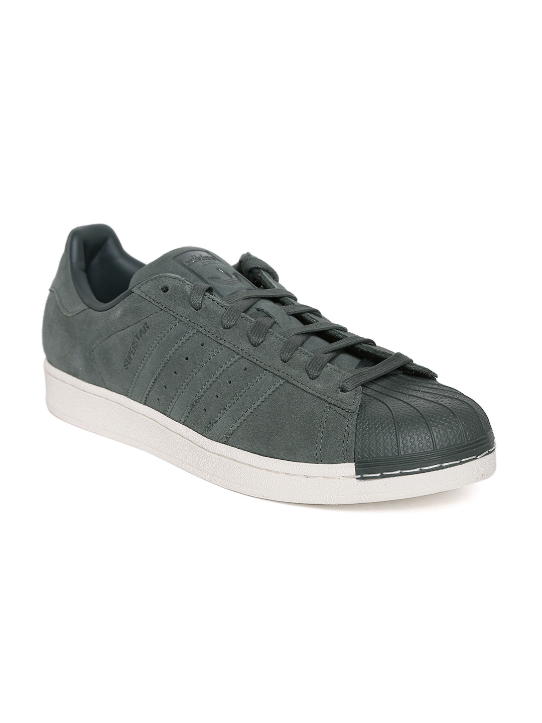 Buy ADIDAS Originals Men Green Superstar Leather Sneakers