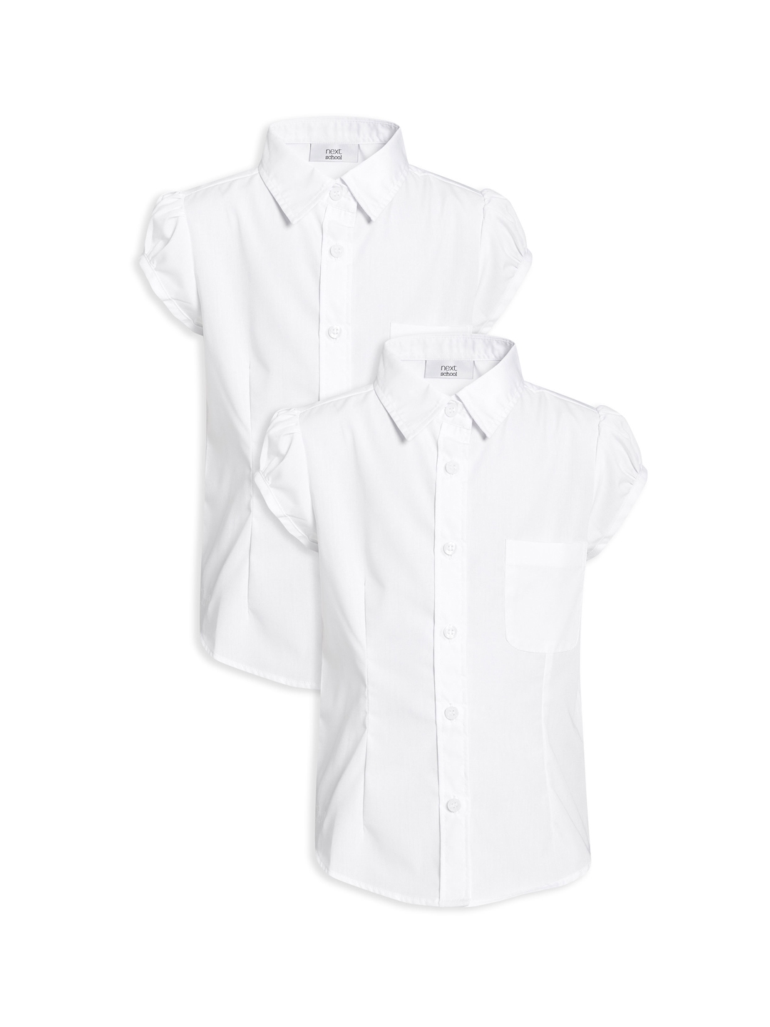 Buy Next Girls Pack Of 2 White Regular Fit Solid Casual Shirts Shirts