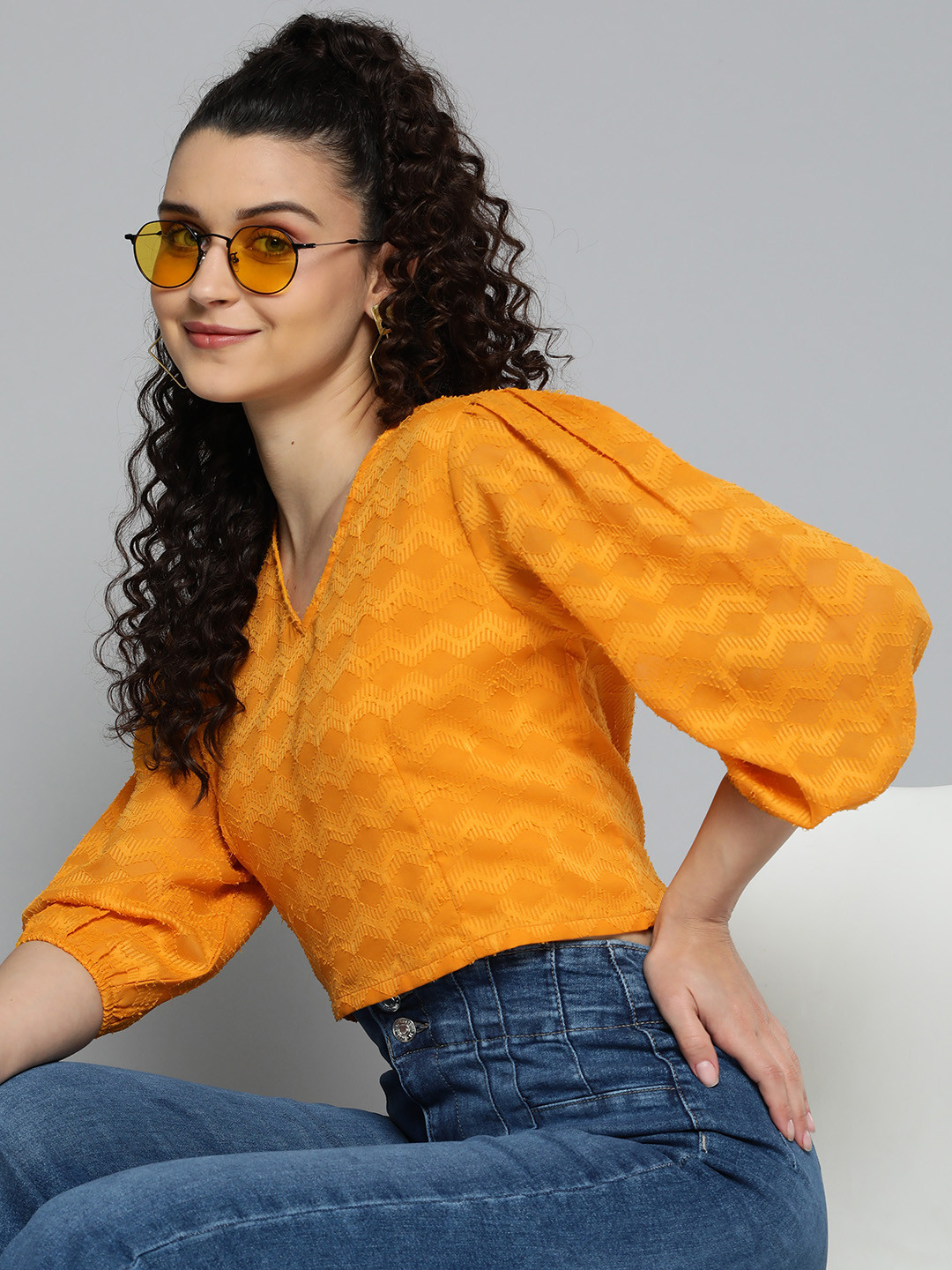 Buy HERE NOW Self Design Crop Top Tops for Women 21232330 Myntra