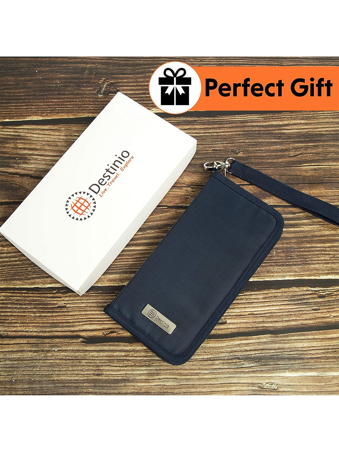 Buy Destinio Solid Fabric Passport Holder Wallets for Unisex 21238290