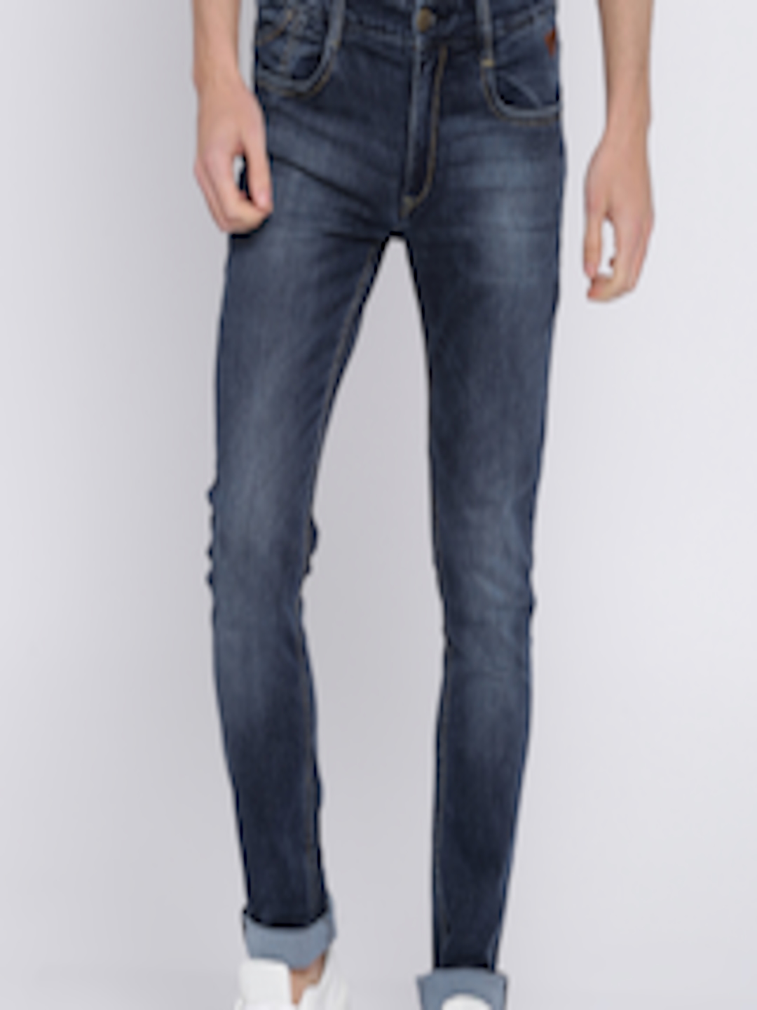 Buy Harvard Men Blue Skinny Fit Mid Rise Clean Look Stretchable Jeans ...