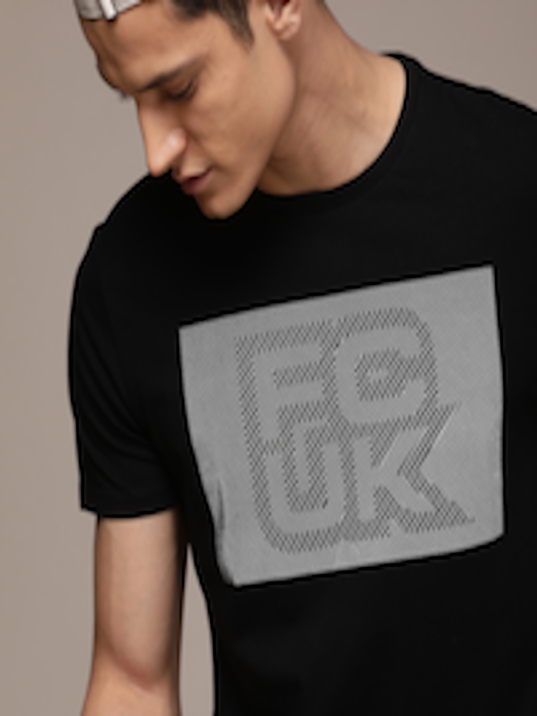 Buy FCUK Brand Logo Printed Pure Cotton T Shirt - Tshirts for Men ...