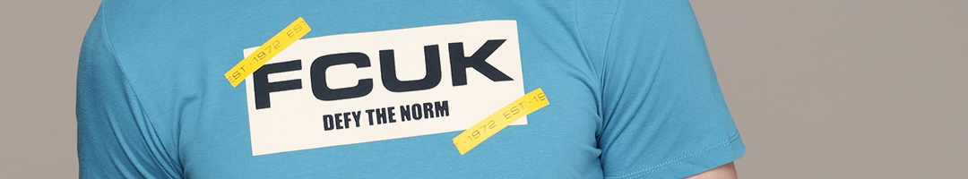 Buy FCUK Round Neck Brand Logo Printed Pure Cotton T Shirt - Tshirts ...