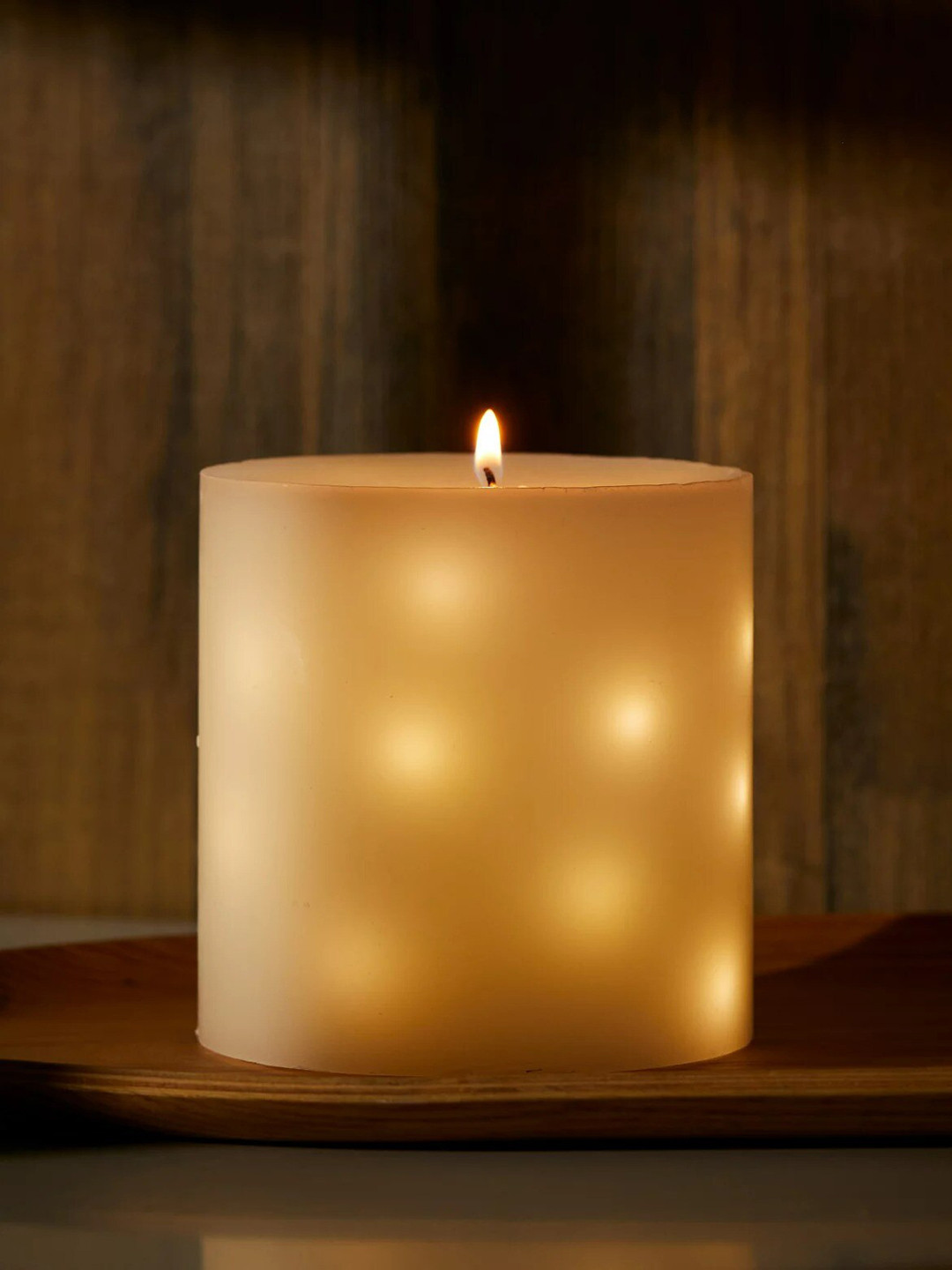 Buy Marks & Spencer Cream Colored Pillar Light Candles Candles for