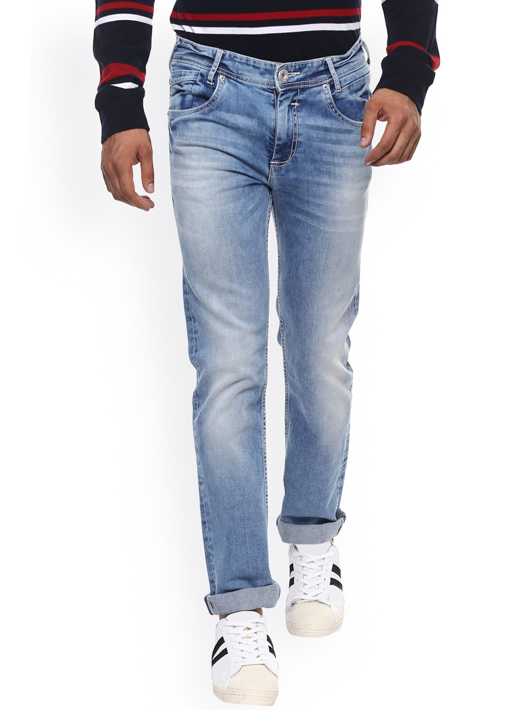 mufti slim men blue jeans