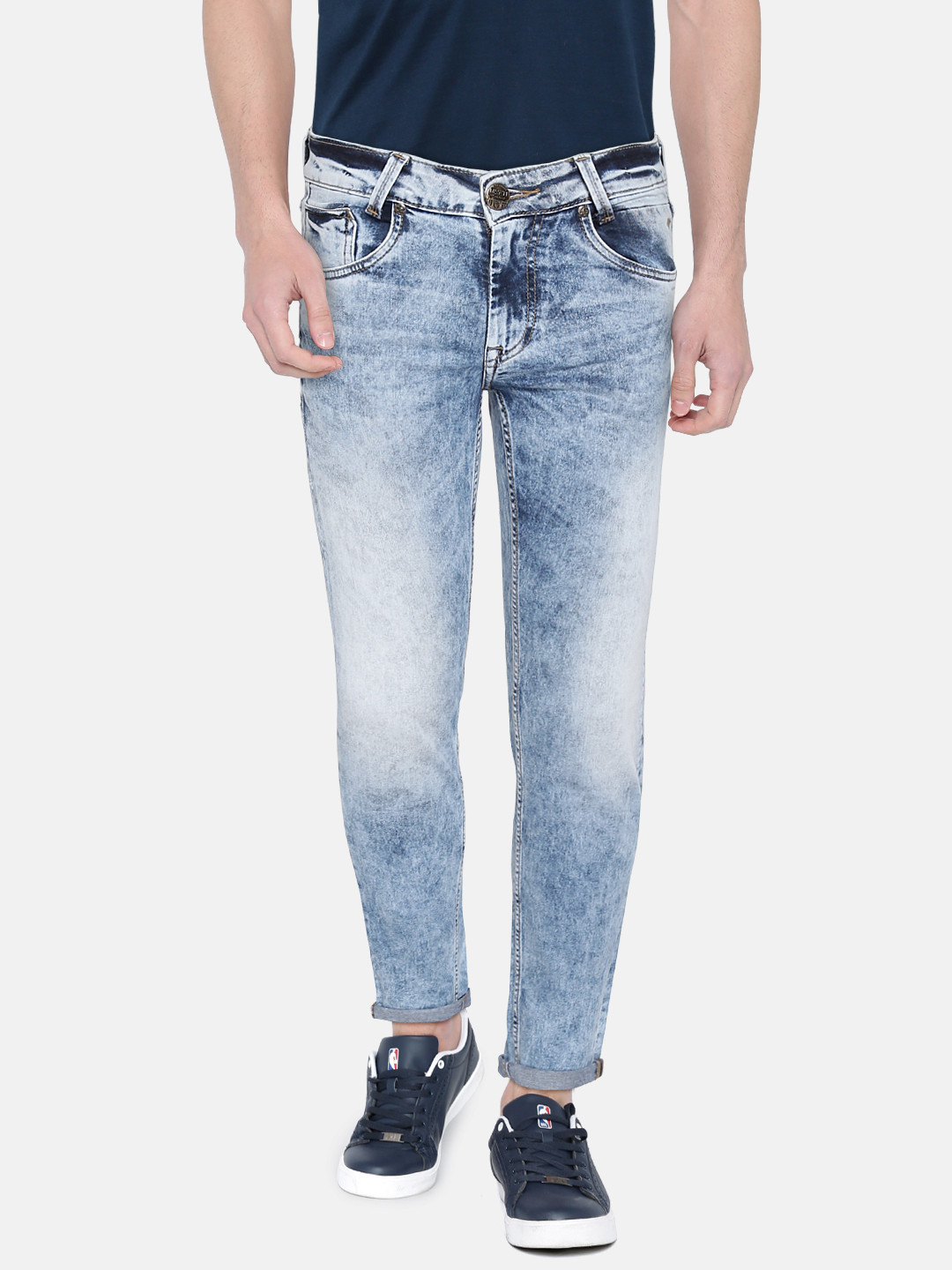 Buy Mufti Men Blue Skinny Fit Mid Rise Clean Look Stretchable Jeans - Jeans for Men 2125387 | Myntra