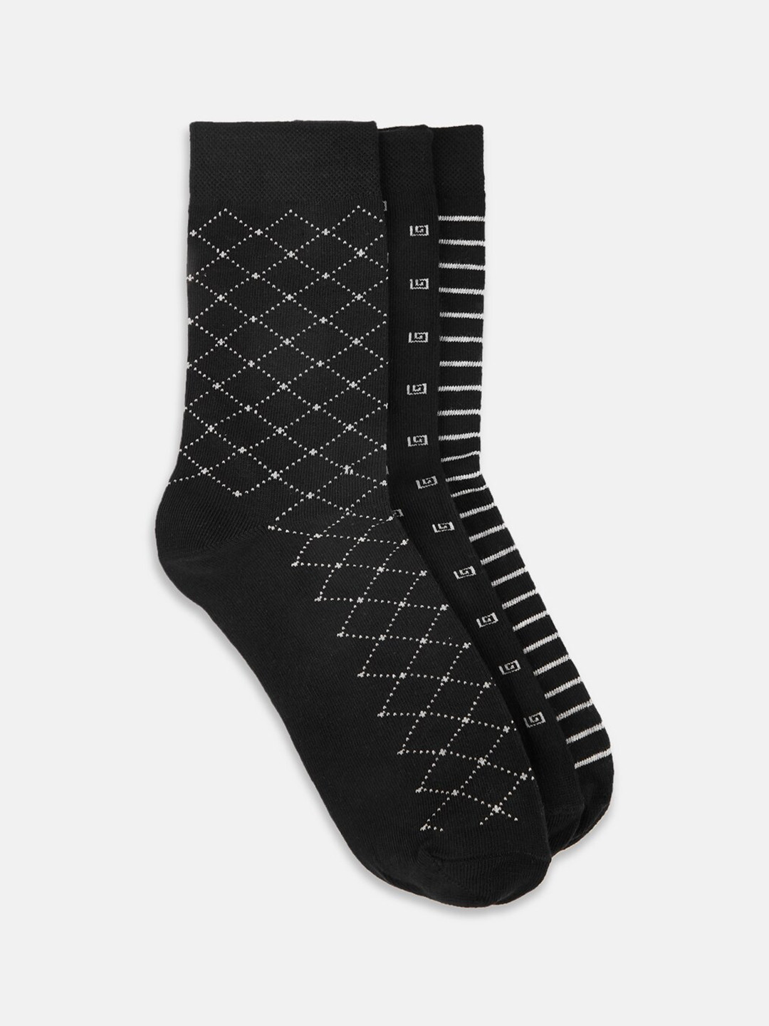 Gant Women Navy Blue Patterned Calf Length Socks