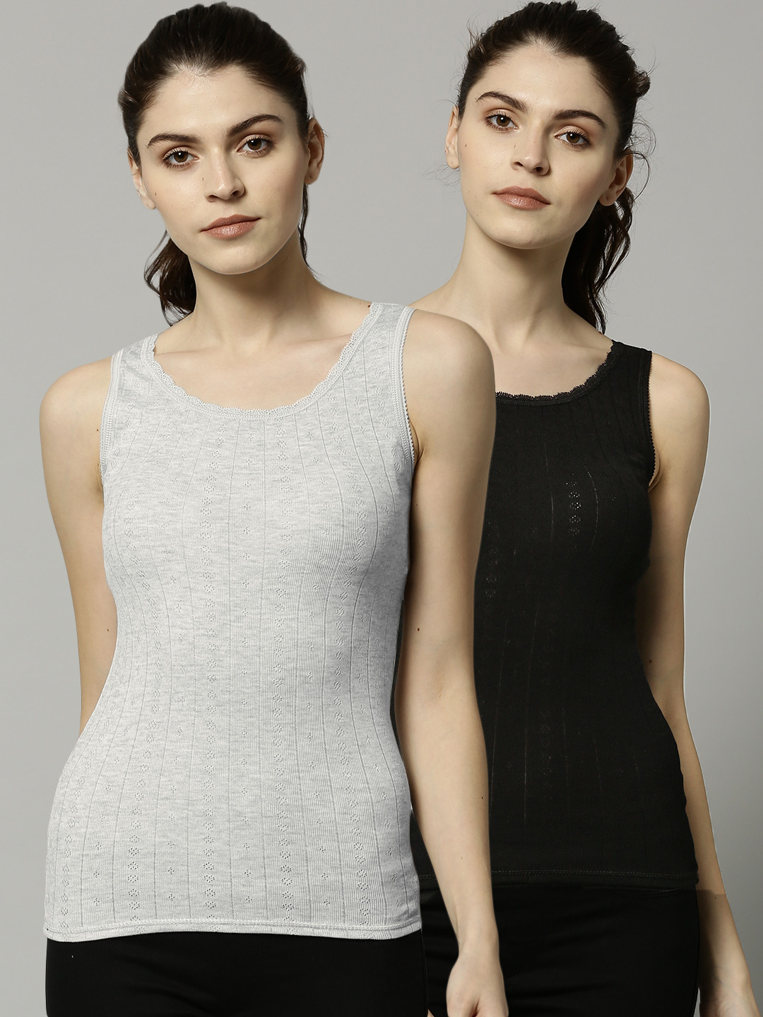 Buy Marks & Spencer Pack Of 2 Self Striped Thermal Tops 5121 Thermal