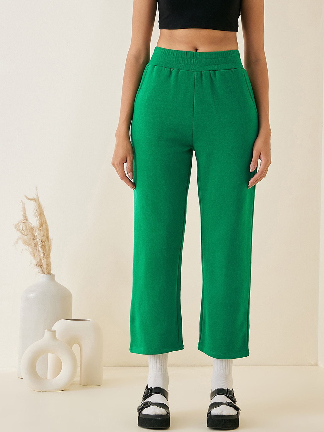 Buy Femella Women Straight Leg Fleece Track Pants Track Pants for