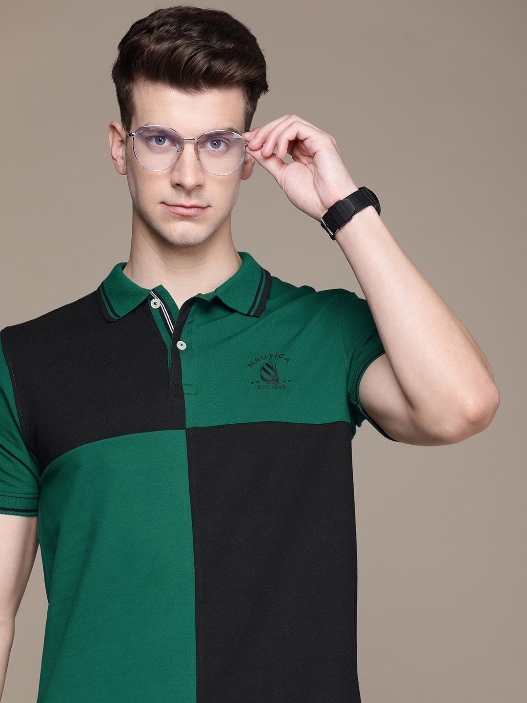 Buy Nautica Colourblocked Polo Collar T Shirt - Tshirts for Men ...