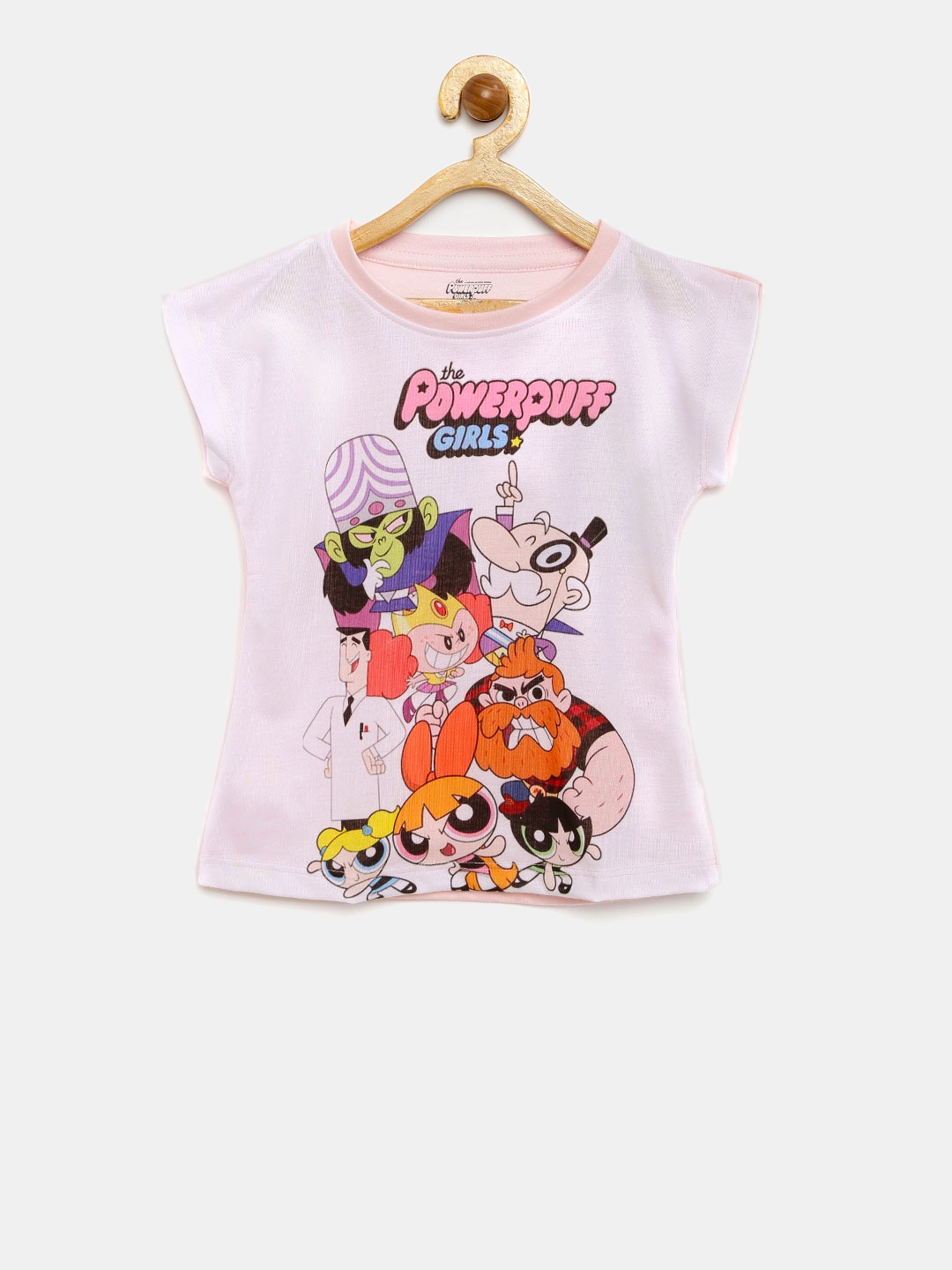 Buy YK Powerpuff Girls Pink Printed Round Neck T Shirt - Tshirts for ...