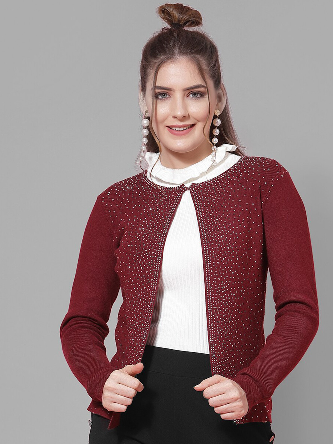 Buy Mafadeny Women Embellished Shrug Shrug for Women 21279288 Myntra