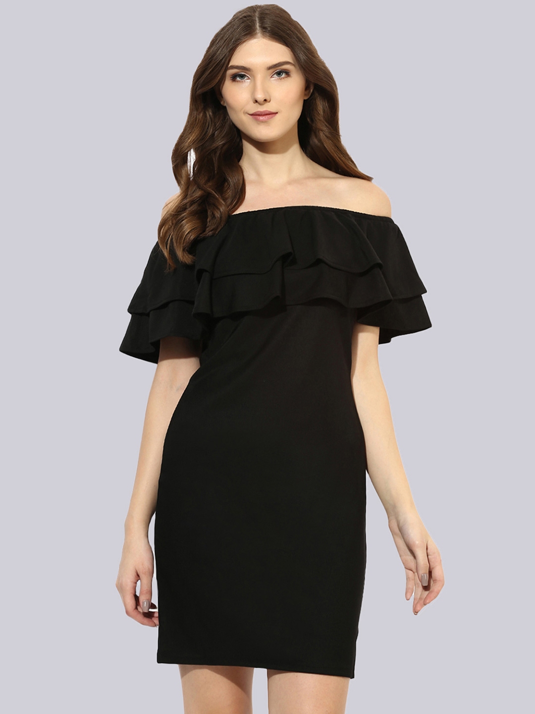 Buy Kleio Off Shoulder Layered Sheath Dress Dresses For Women 21289520 Myntra 3419