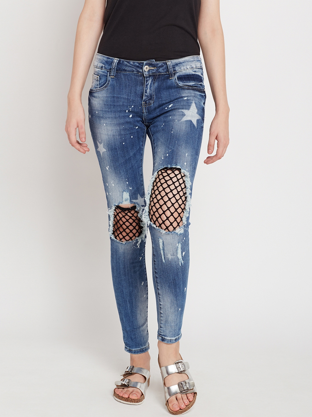 highly distressed jeans