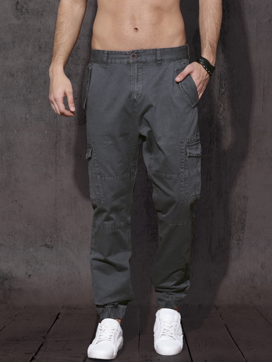 grey charcoal joggers