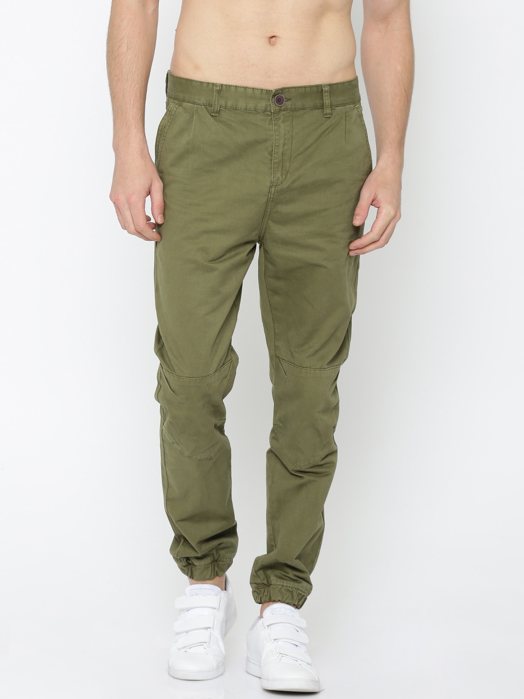 olive cargo joggers mens
